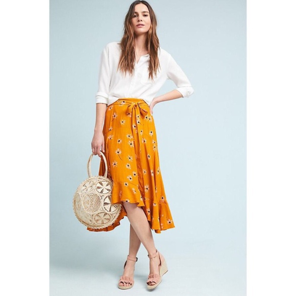 FAITHFUL THE BRAND Kamares midi skirt size 4